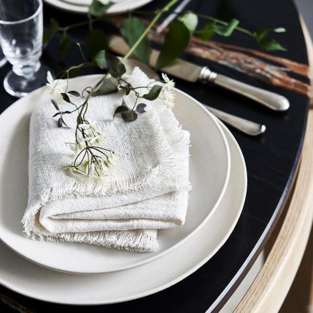 RW GUILD ENZYME WASHED LINEN NAPKIN in white