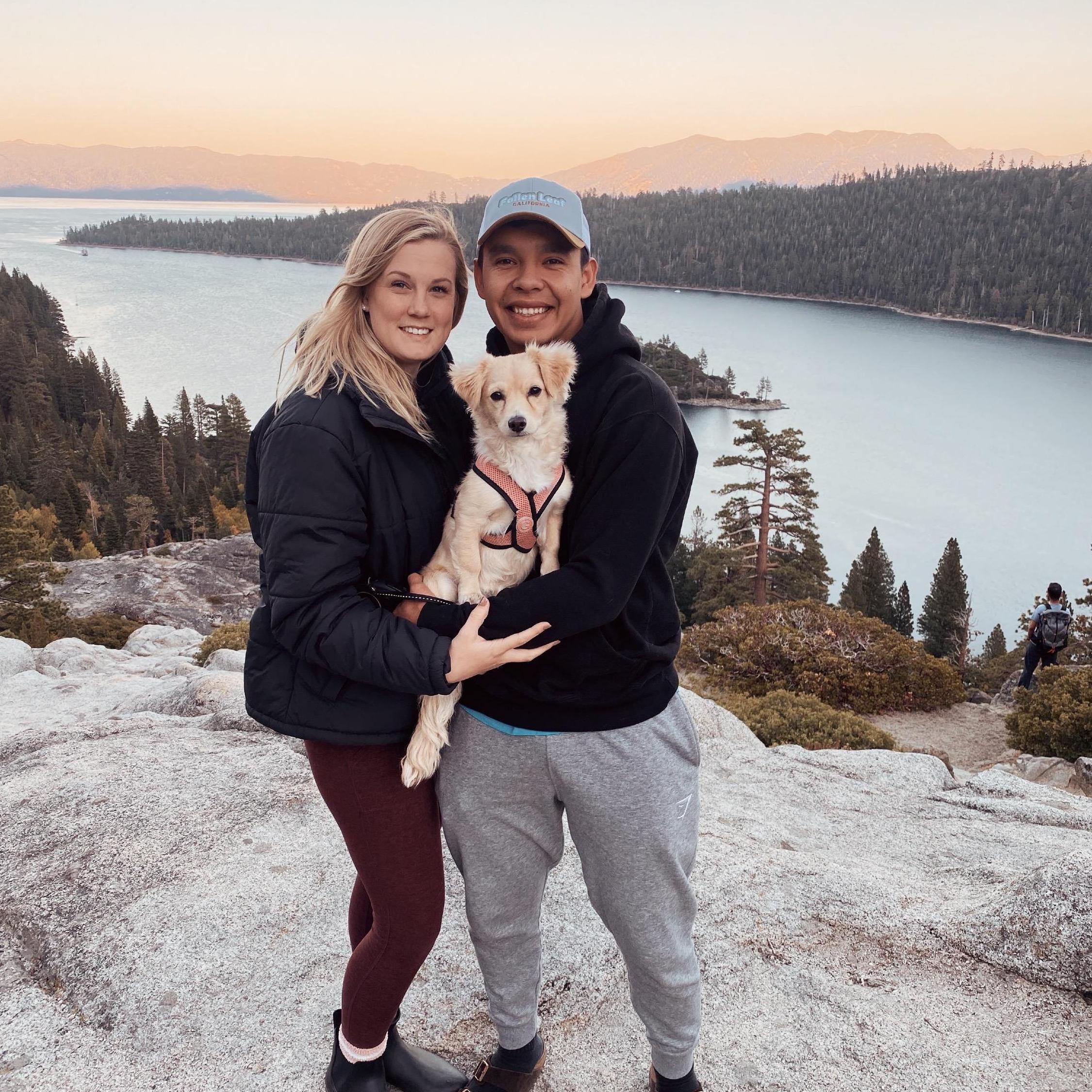 Our little family! We've had so much fun with Rosie and we love getting to take her on our adventures.
Location: Emerald Bay
