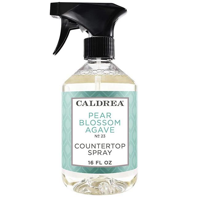 Caldrea Multi-surface Countertop Spray Cleaner, Made with Vegetable Protein Extract, Pear Blossom Agave Scent, 16 oz