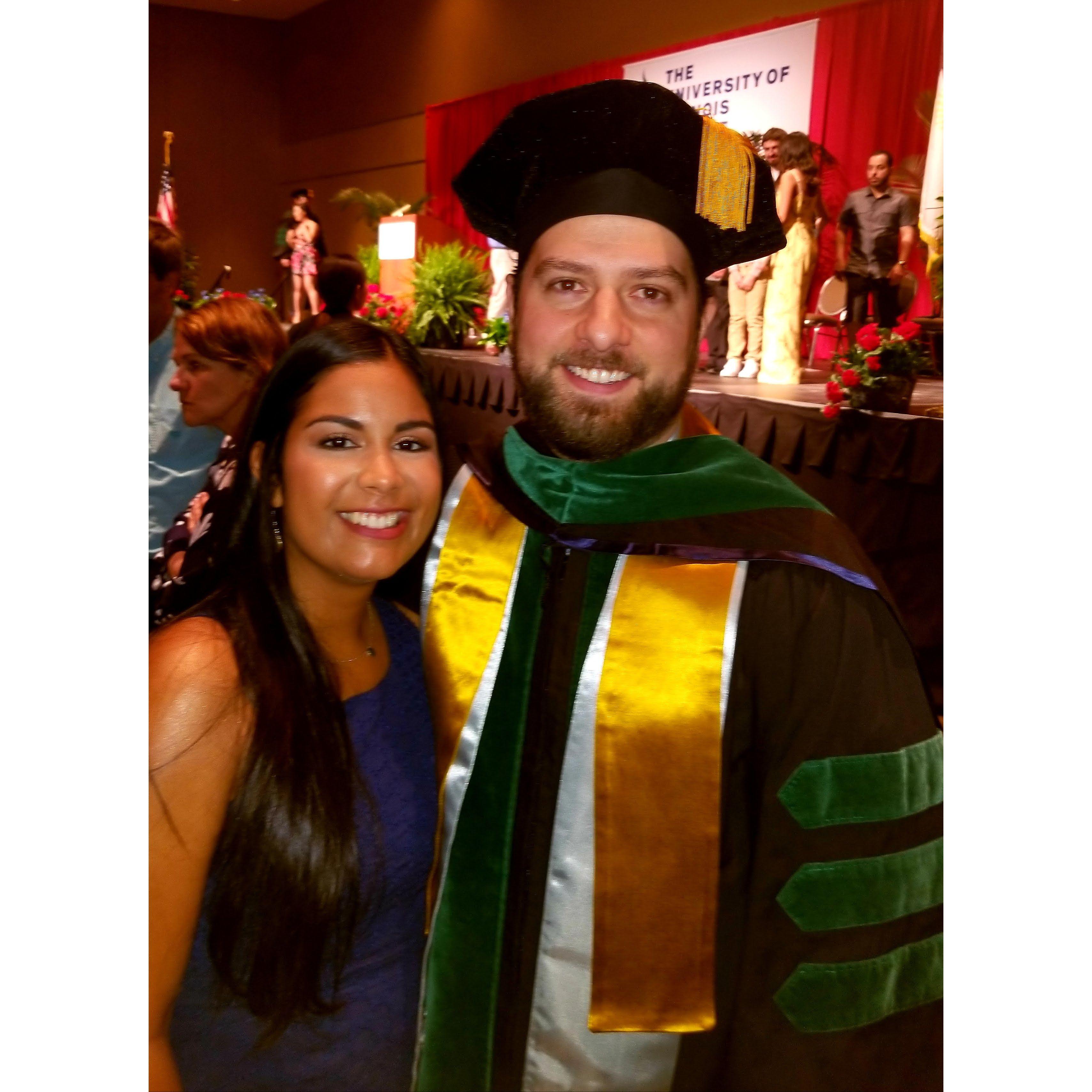 May 2018. Peoria, Illinois. Daniel's medical school graduation.
