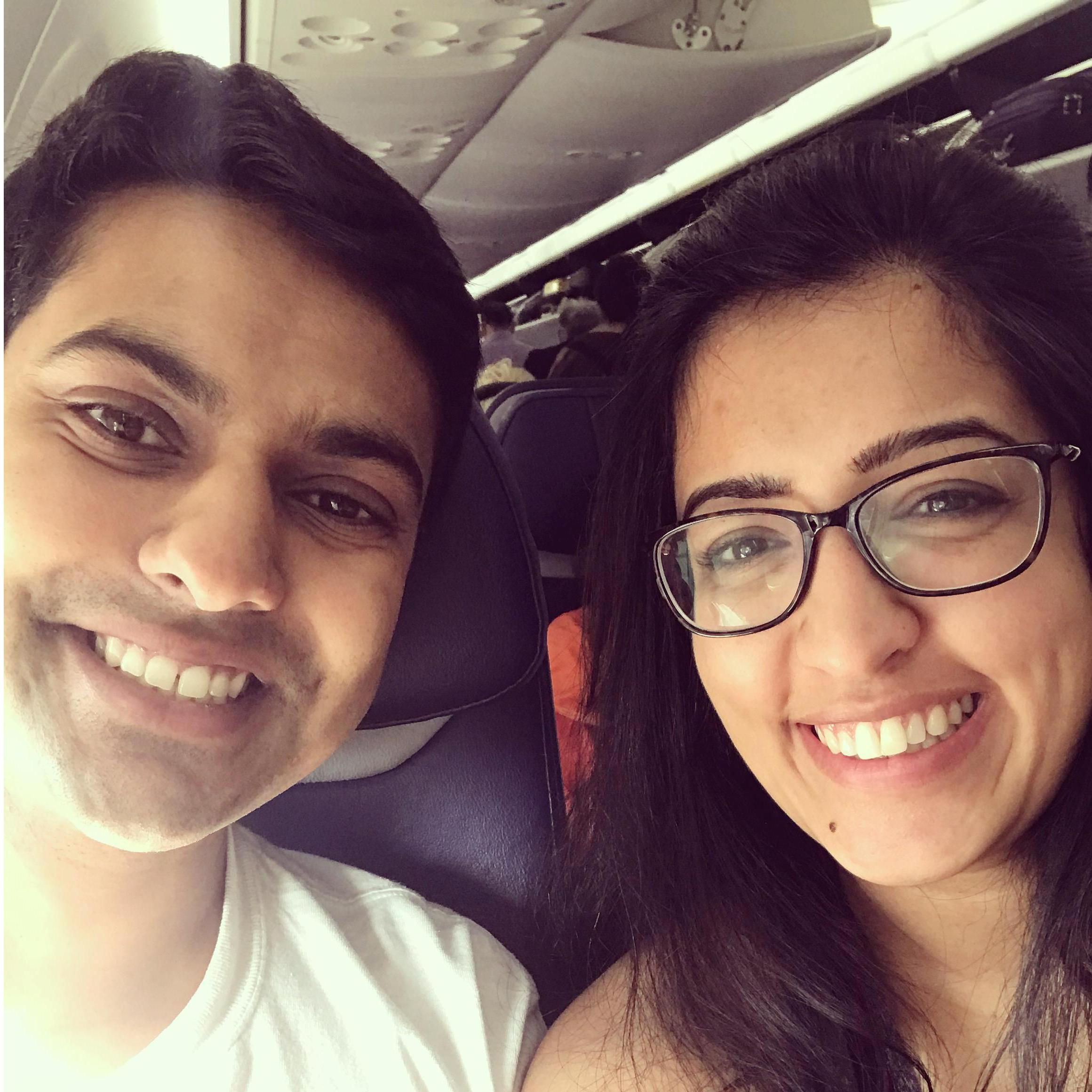 First plane ride together (after dating for 9.5 years!)