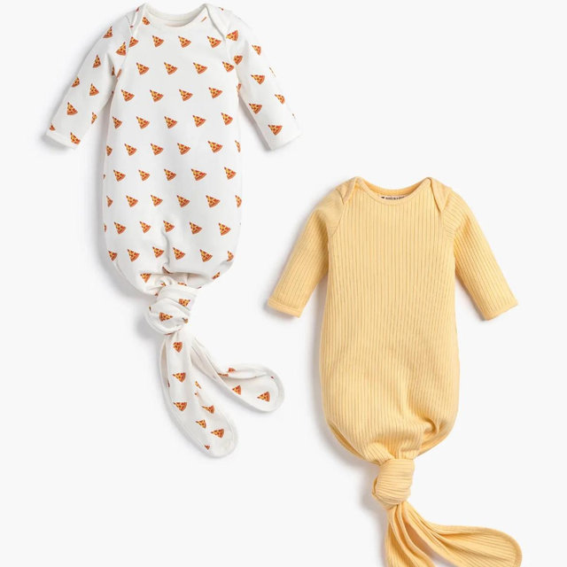 2-Pack Knot It Gowns - Organic Baby Clothes - Monica + Andy - 3-6 m