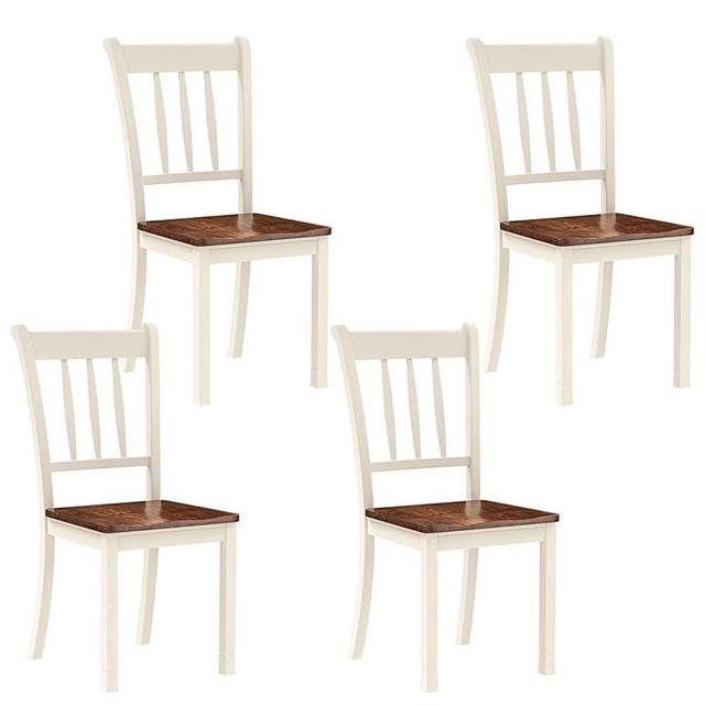 Giantex Solid Wood Whitesburg Dining Chairs Set of 4, Spindle Back, Wood Seating, Farmhouse Dining Chairs, Suitable for Dining Room, Kitchen, Restaurant, Antique Dining Side Chairs