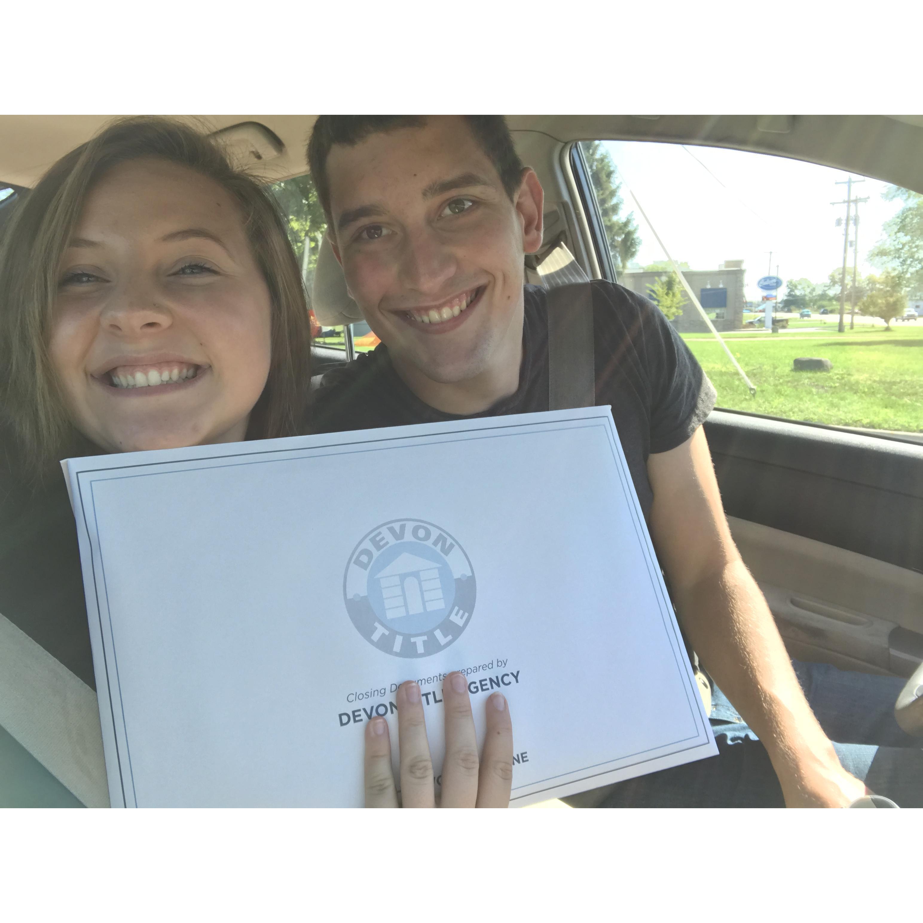 When we signed on our first house together, 2019