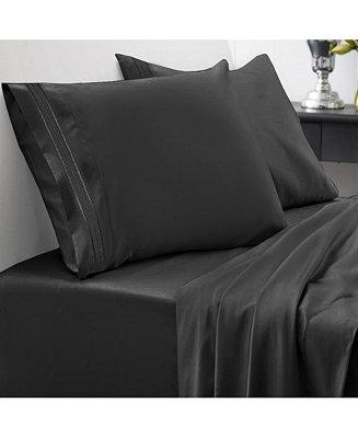 White Sweet Home Collection 1800 Thread Count Queen 4-Pc Sheet Set