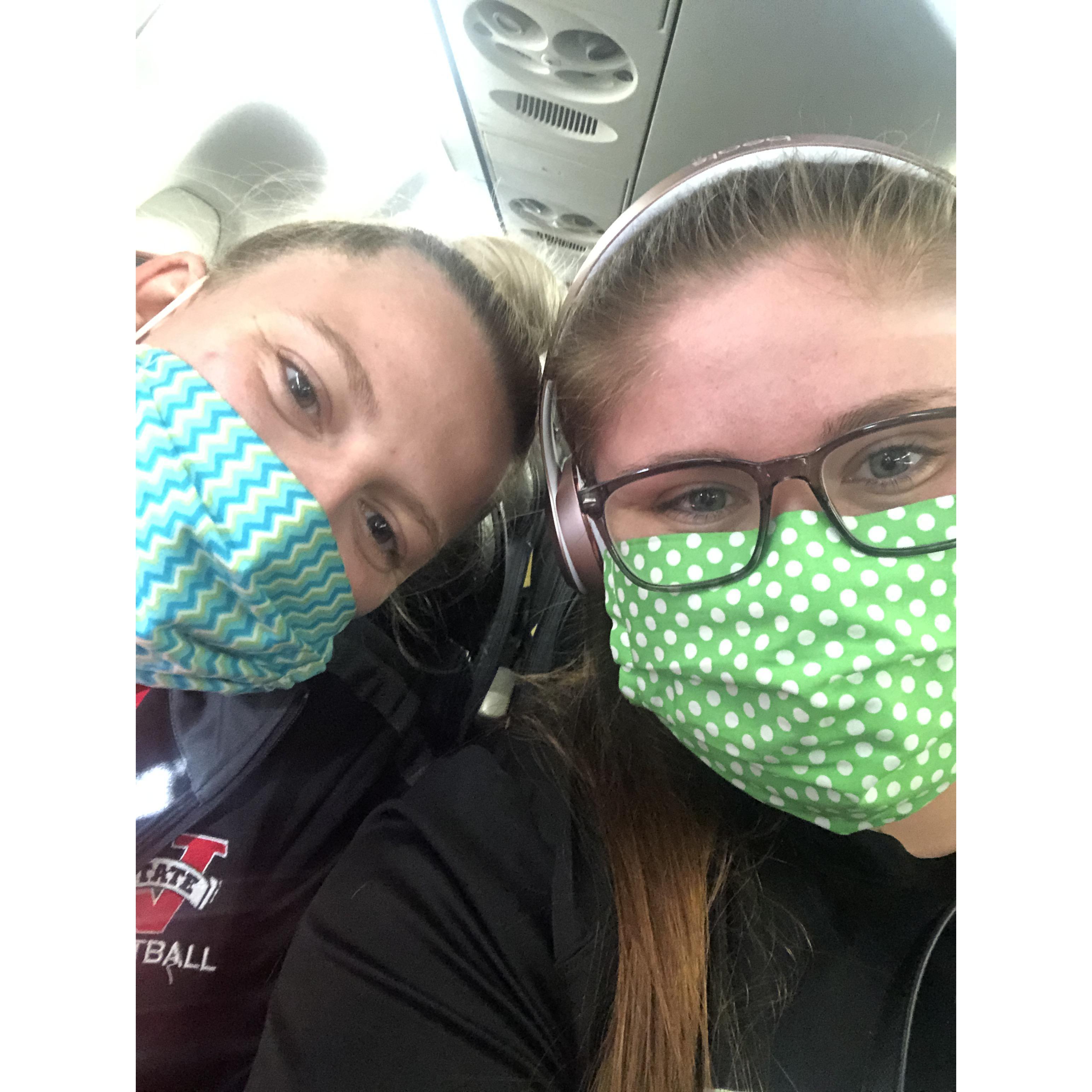 Ashley's first ever plane ride.