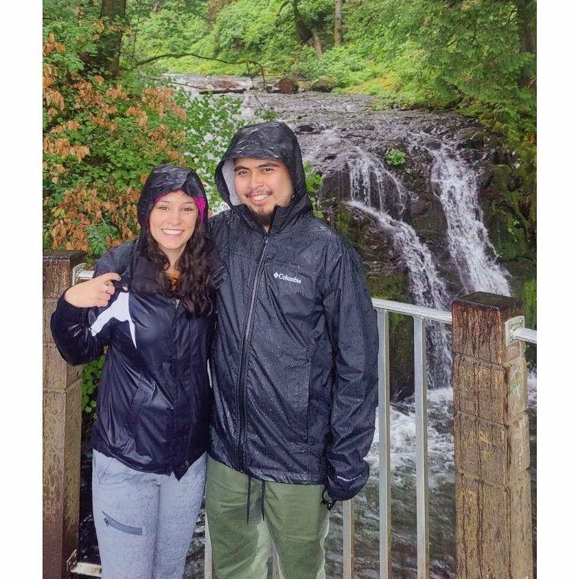 Made it to the top of Multnomah Falls just as it stopped raining! June 2023