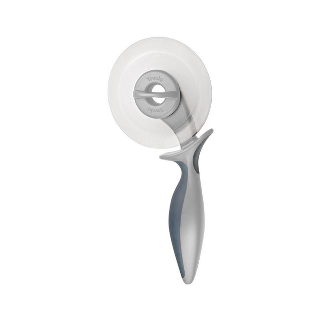 Tovolo Food Prep 2 in 1 Pizza Wheel Utensil for Meal Prep Dough Pizza Pie and Pastry Cutter with Two Blades