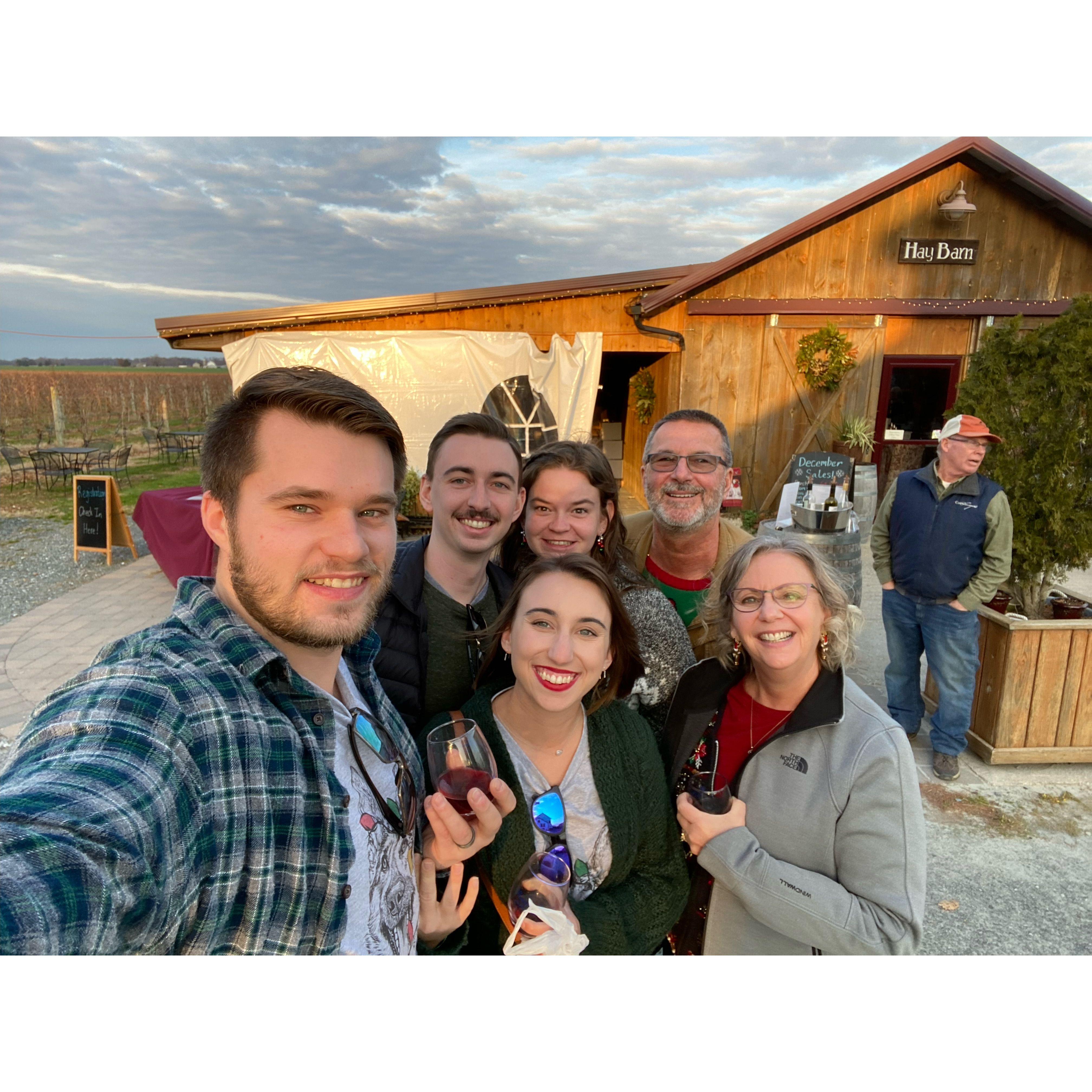 Christmas Wine Tour with the O'Donnell/McKinneys!