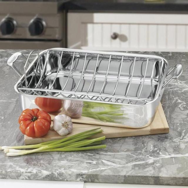 Chef's Classic™ Stainless 16" Roasting Pan with Rack