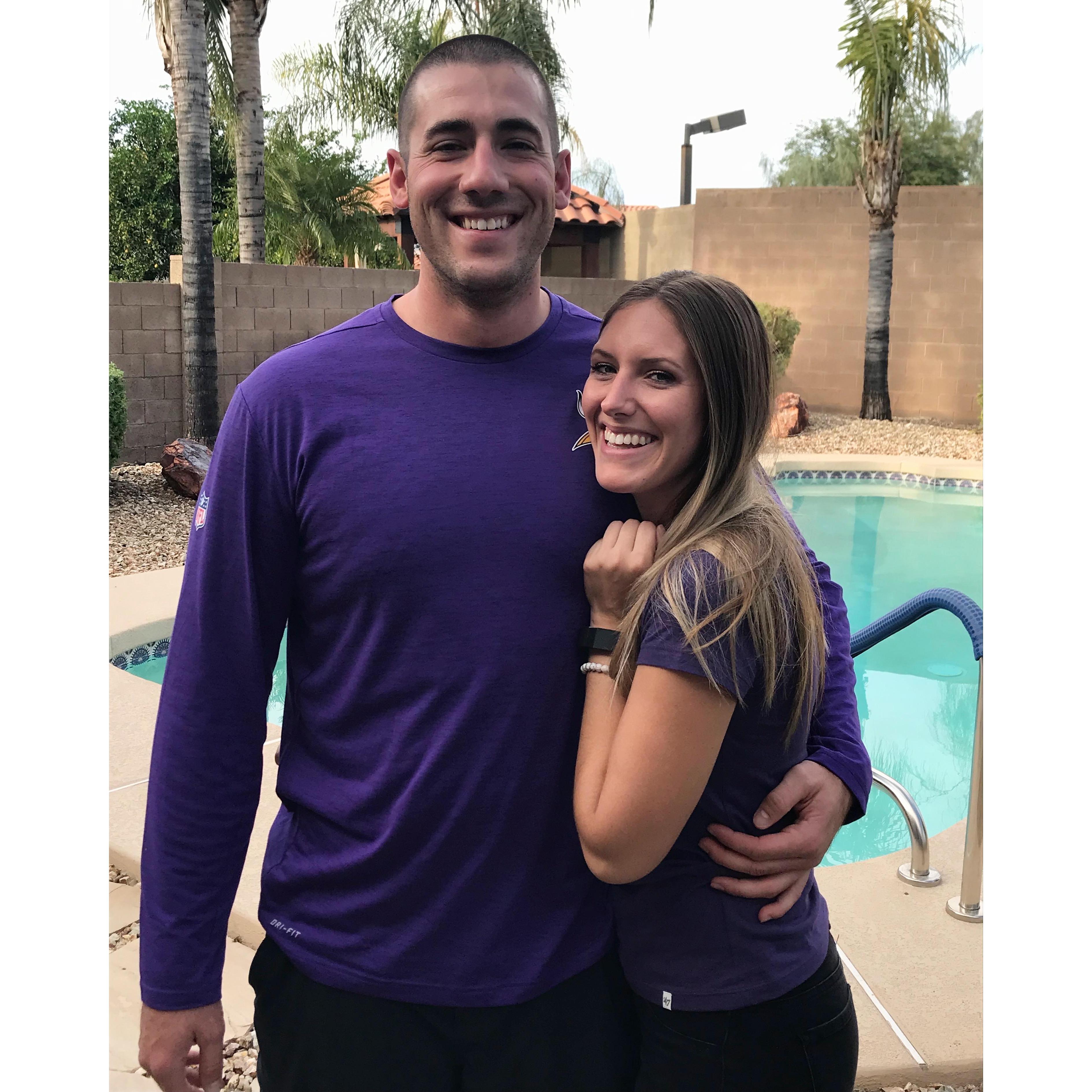November 2017; Mesa, AZ
The day Alyssa became a Vikings fan