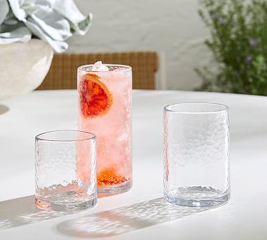 Hammered Tumbler Drinking Glasses