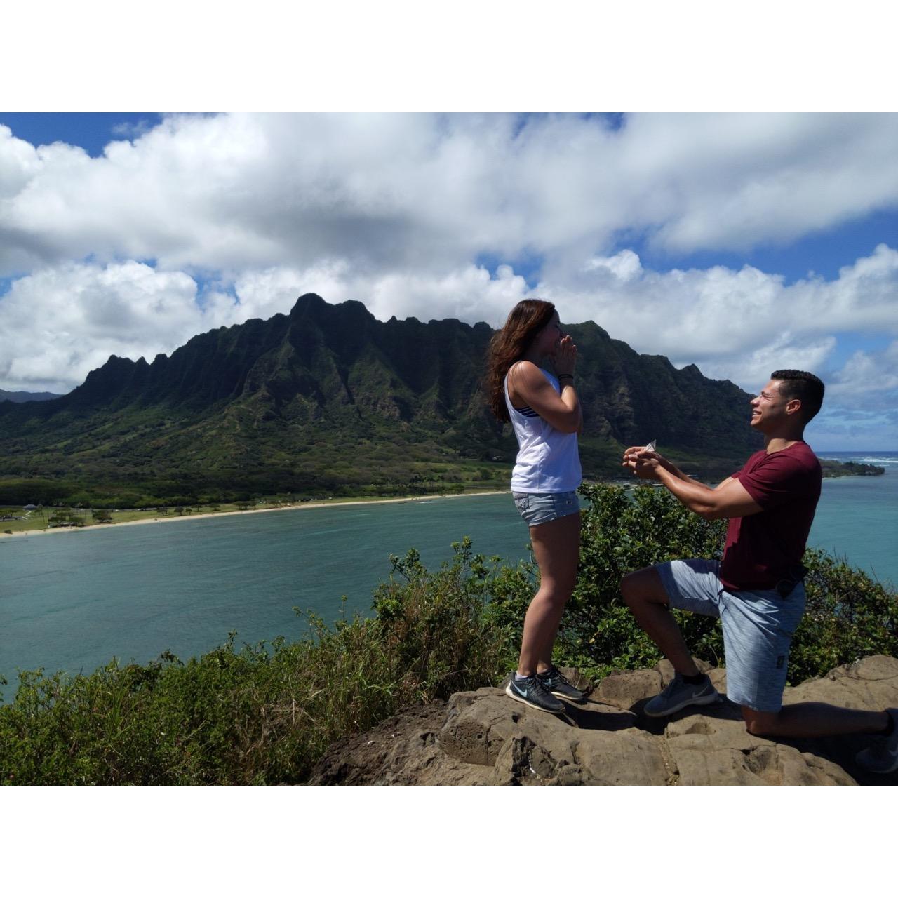 The moment he proposed!