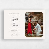 Beige Wedding Invitation - Naida Photo
