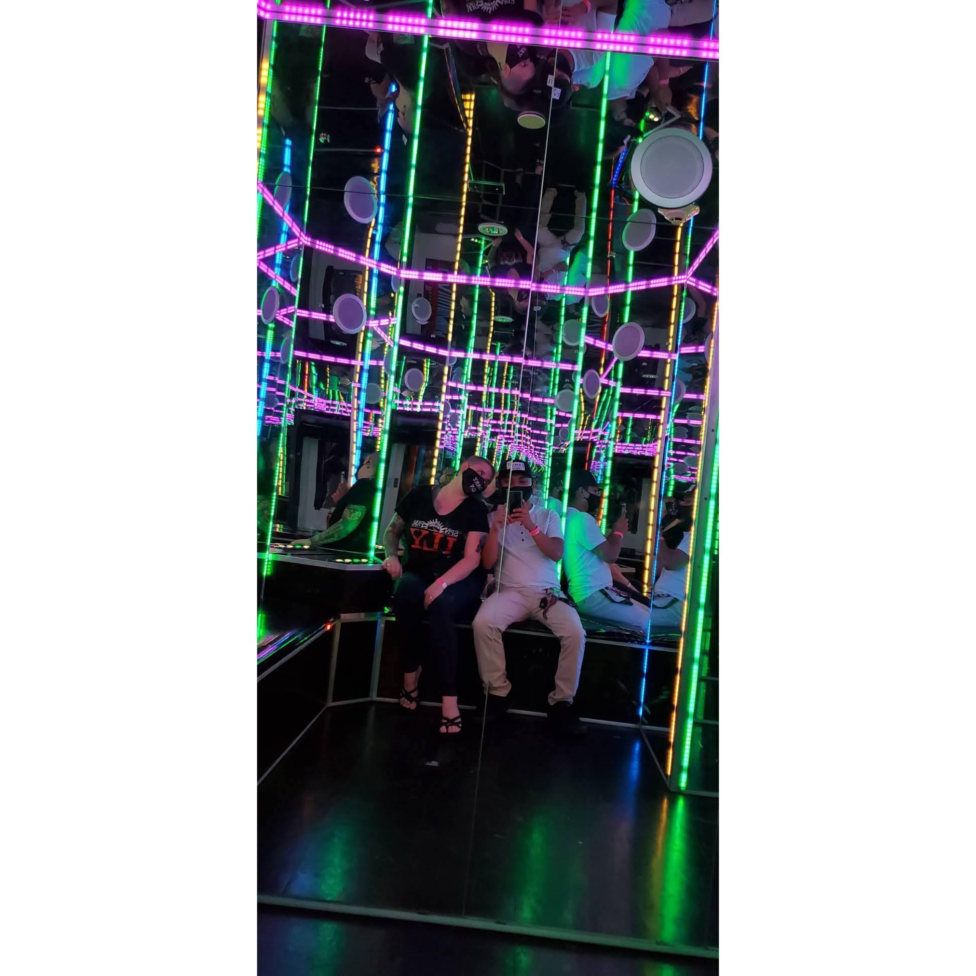 Exploring the Meow Wolf installation in Santa Fe.