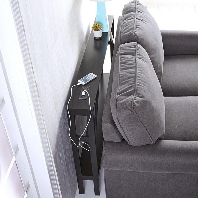 Skinny Sofa Table with Outlet