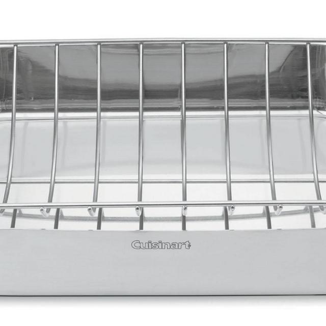 Cuisinart MCP117-16BR MultiClad Pro Stainless 16-In. Rectangular Roasting Pan with Rack