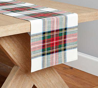 Stewart Plaid Cotton Table Runner