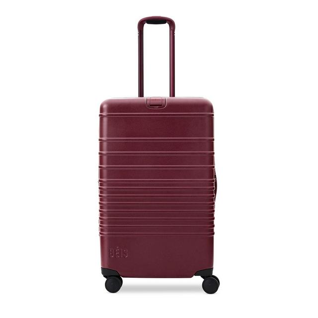 BEIS The Medium Check in Roller Suitcase - Burgundy