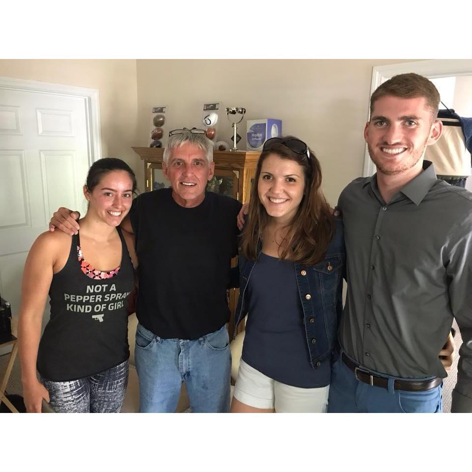 Jonathan's first time meeting my cousin, Sydney, and my uncle (her father) Phil!
