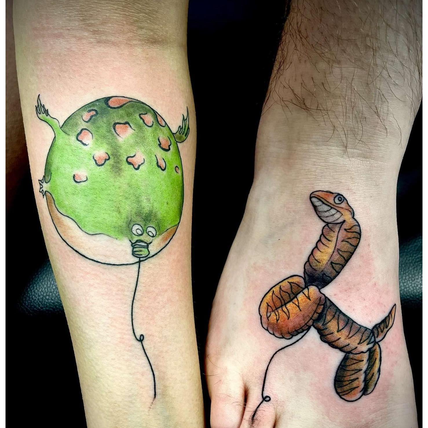 For our 2 year anniversary we got our infamous Shrek tattoos :) June 15 2022