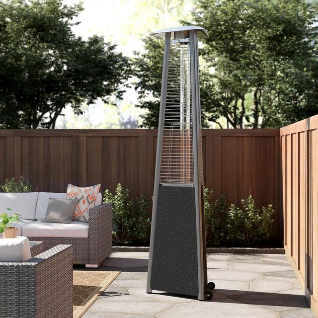 Naswith Commercial Glass Tube 41,000 BTU Propane Standing Patio Heater
