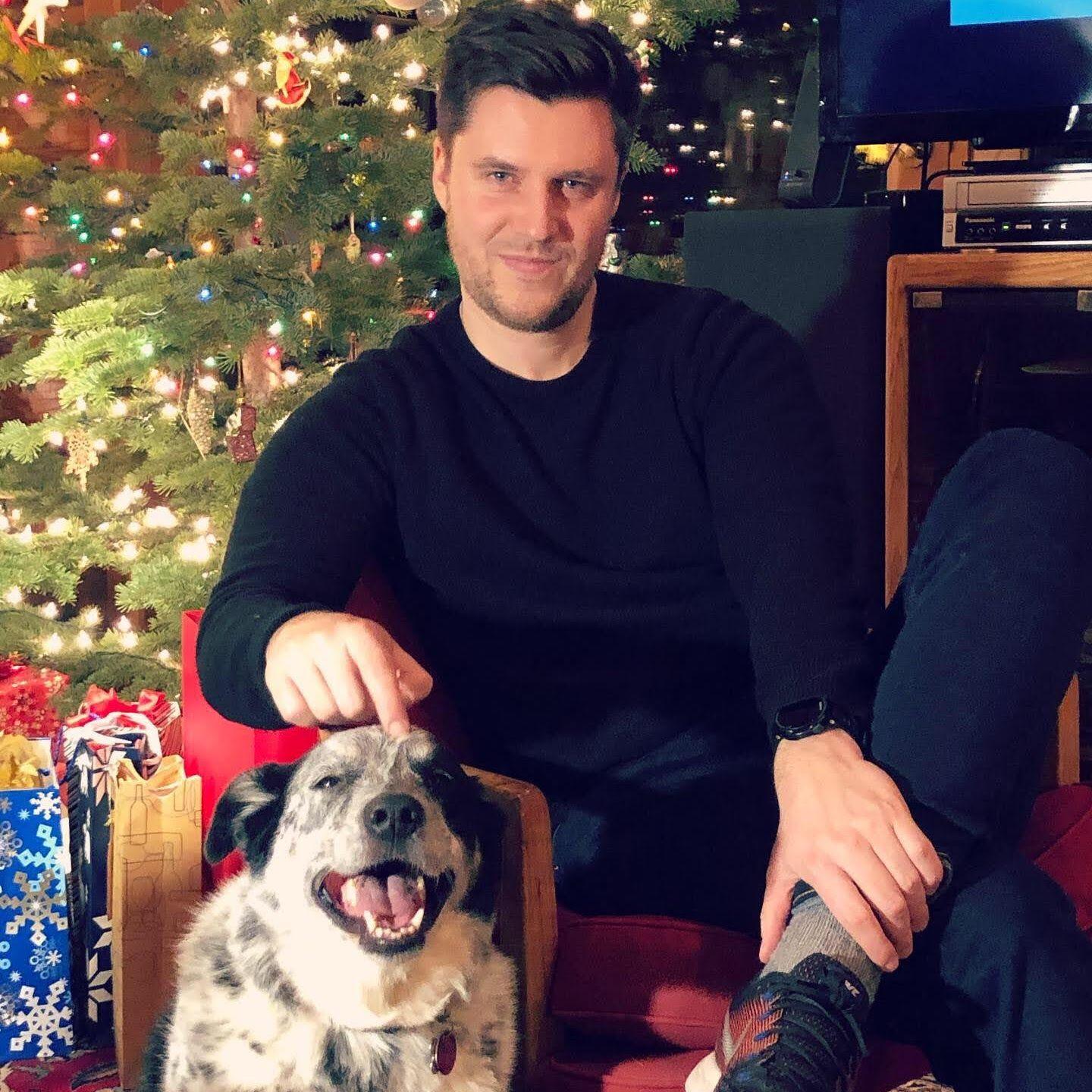 Mark and his nephew Bruno at the Webster family home at Red Dog Ranch, Winthrop, Washington. 2019.