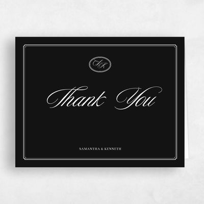 Black Wedding Thank You - Cillian Landscape