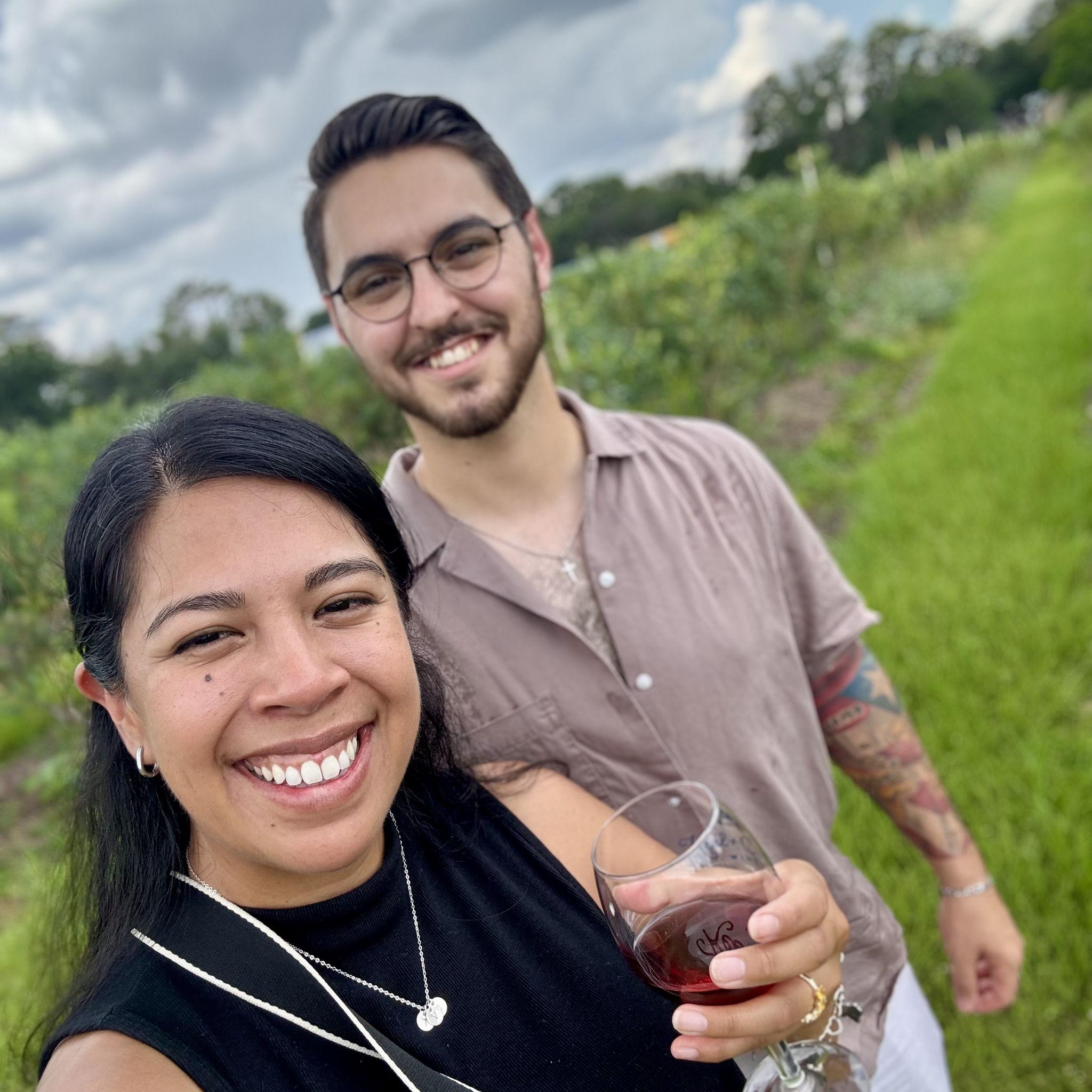 Keel Farms date; wine and more wine!