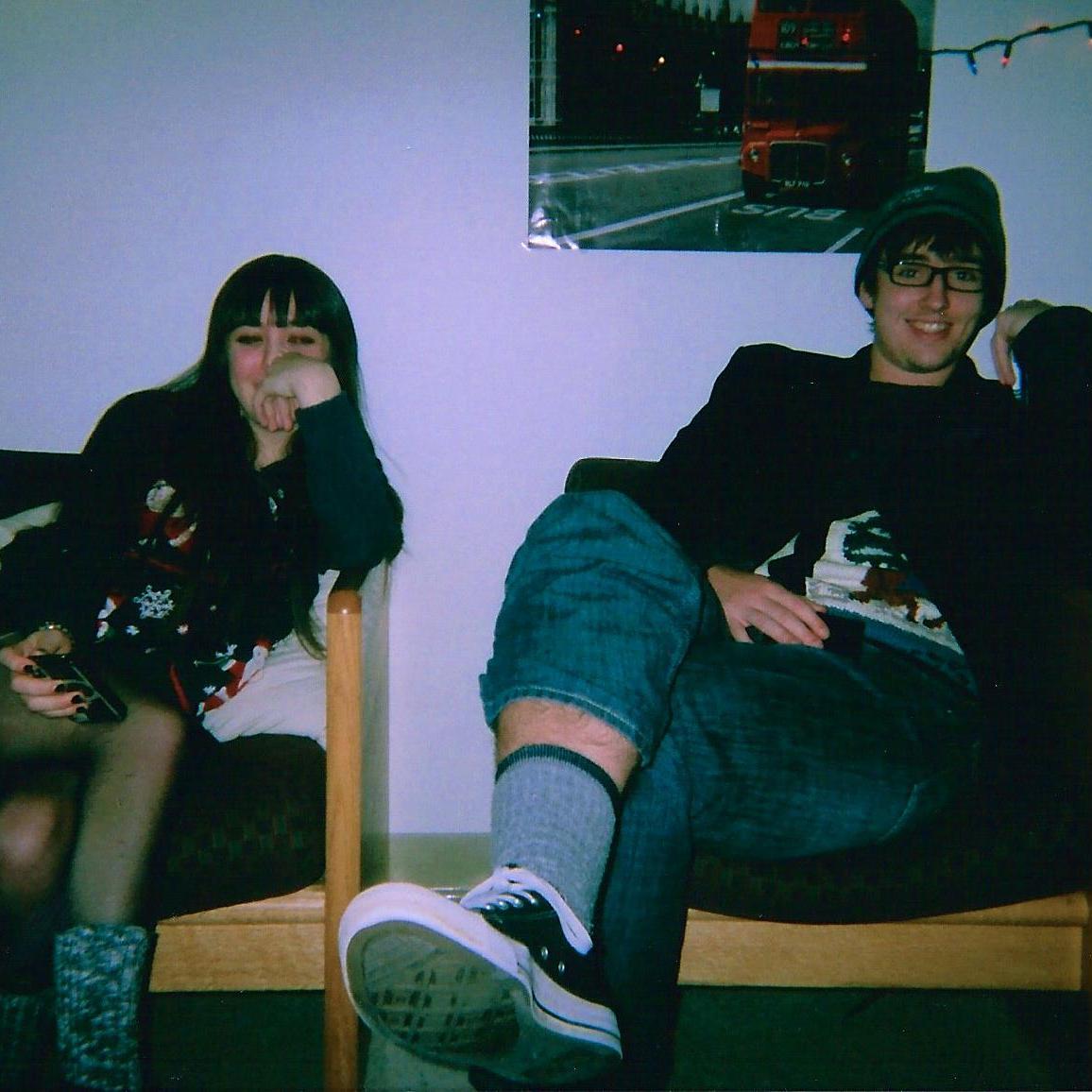 Still "just friends" at Hailey's Christmas themed 19th birthday party, December 2012.
