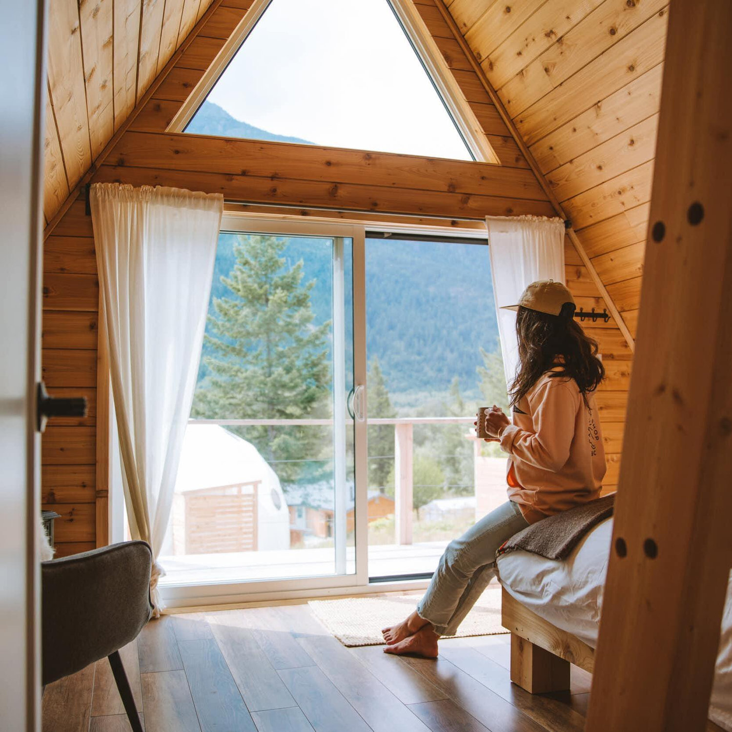 Inside one of the cabins