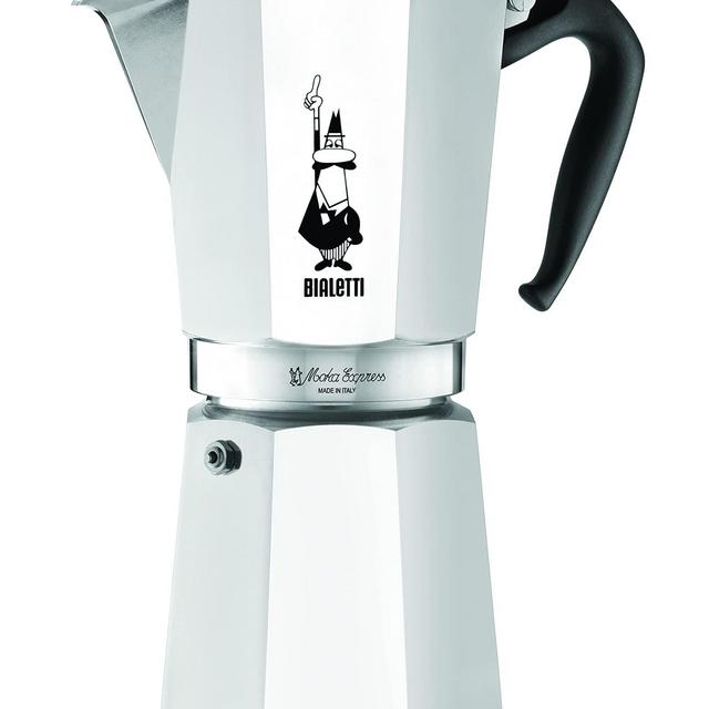 Bialetti - Moka Express: Iconic Stovetop Espresso Maker, Makes Real Italian Coffee, Moka Pot 12 Cups (22 Oz - 670 Ml), Aluminium, Silver