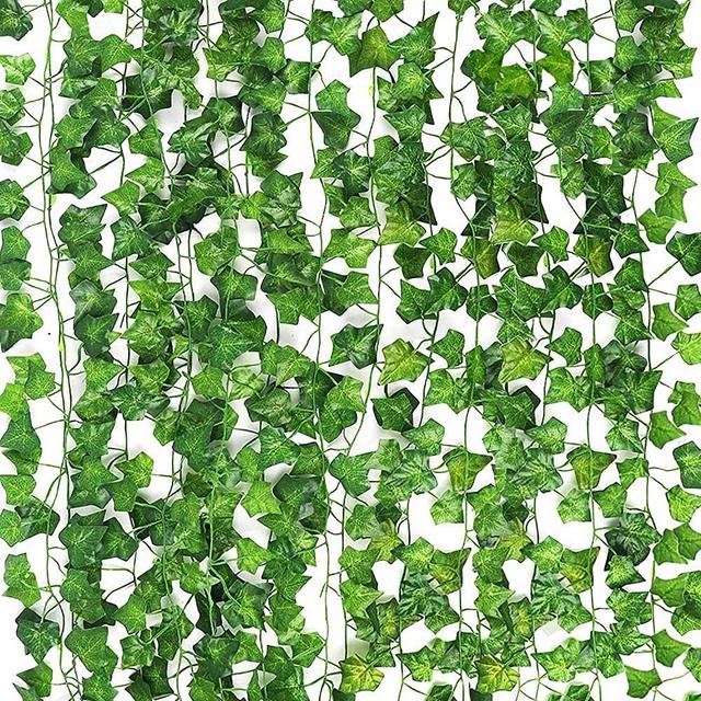 CEWOR 14 Pack 98 Feet Fake Ivy Leaves Artificial Ivy Garland Greenery Garlands Hanging Plant Vine for Wedding Wall Party Room Astethic Stuff Decor
