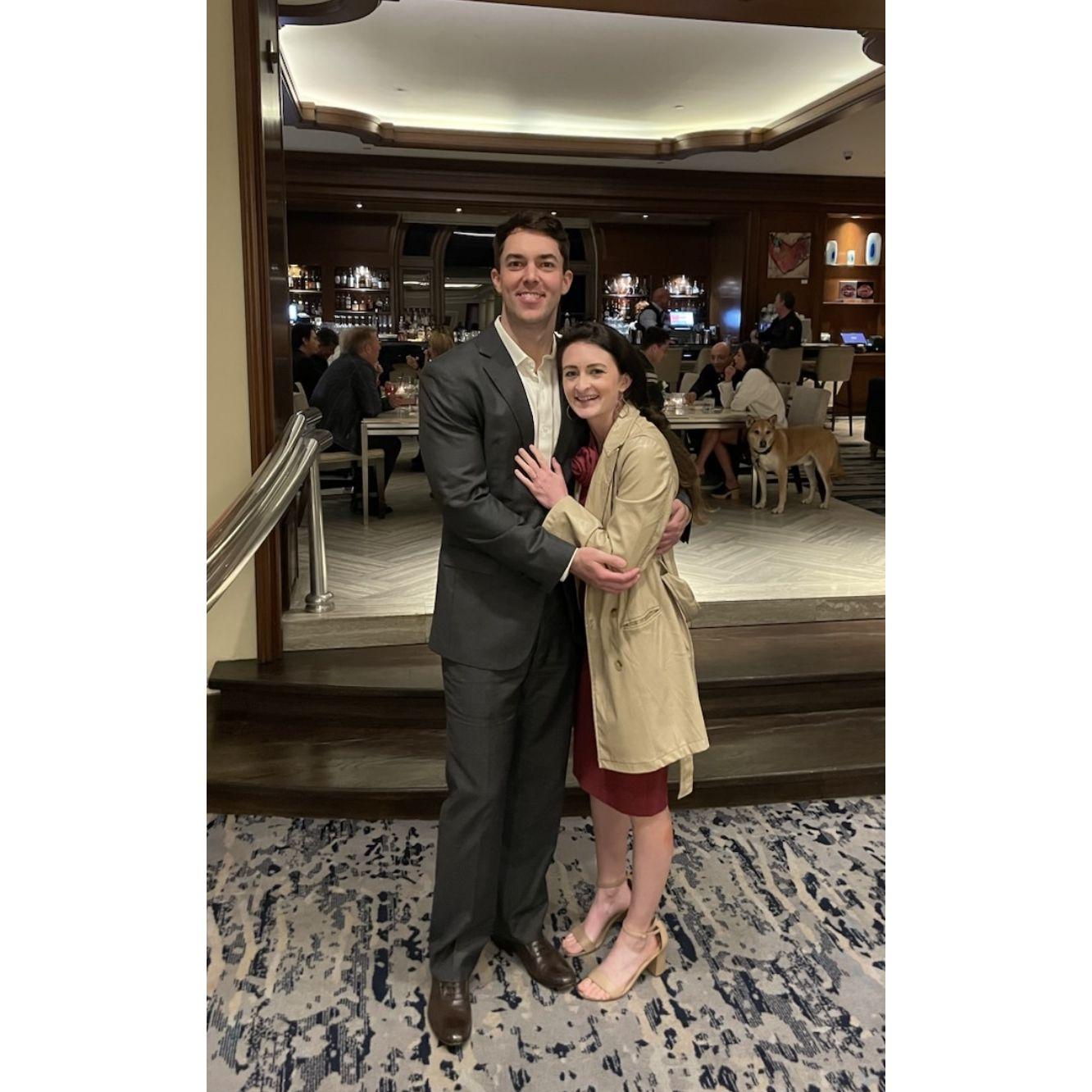 Our first pic as an engaged couple!