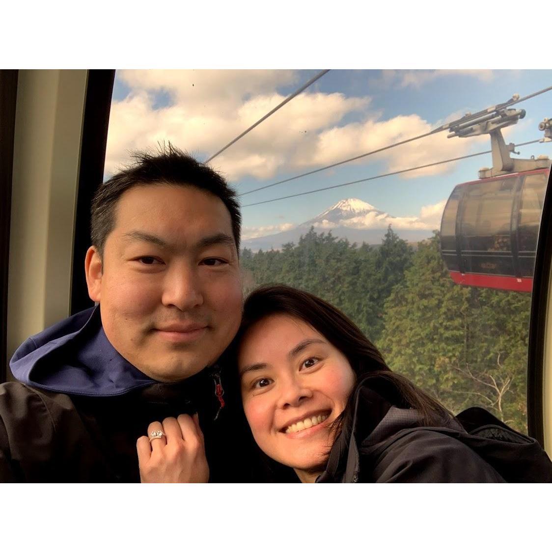 2019 Owakudani, seeing Mt. Fuji as newly engaged!
