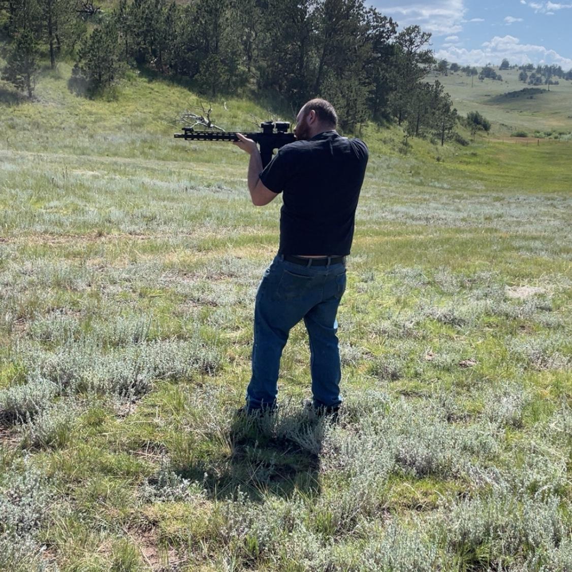 Lance with his AR after he bought it.