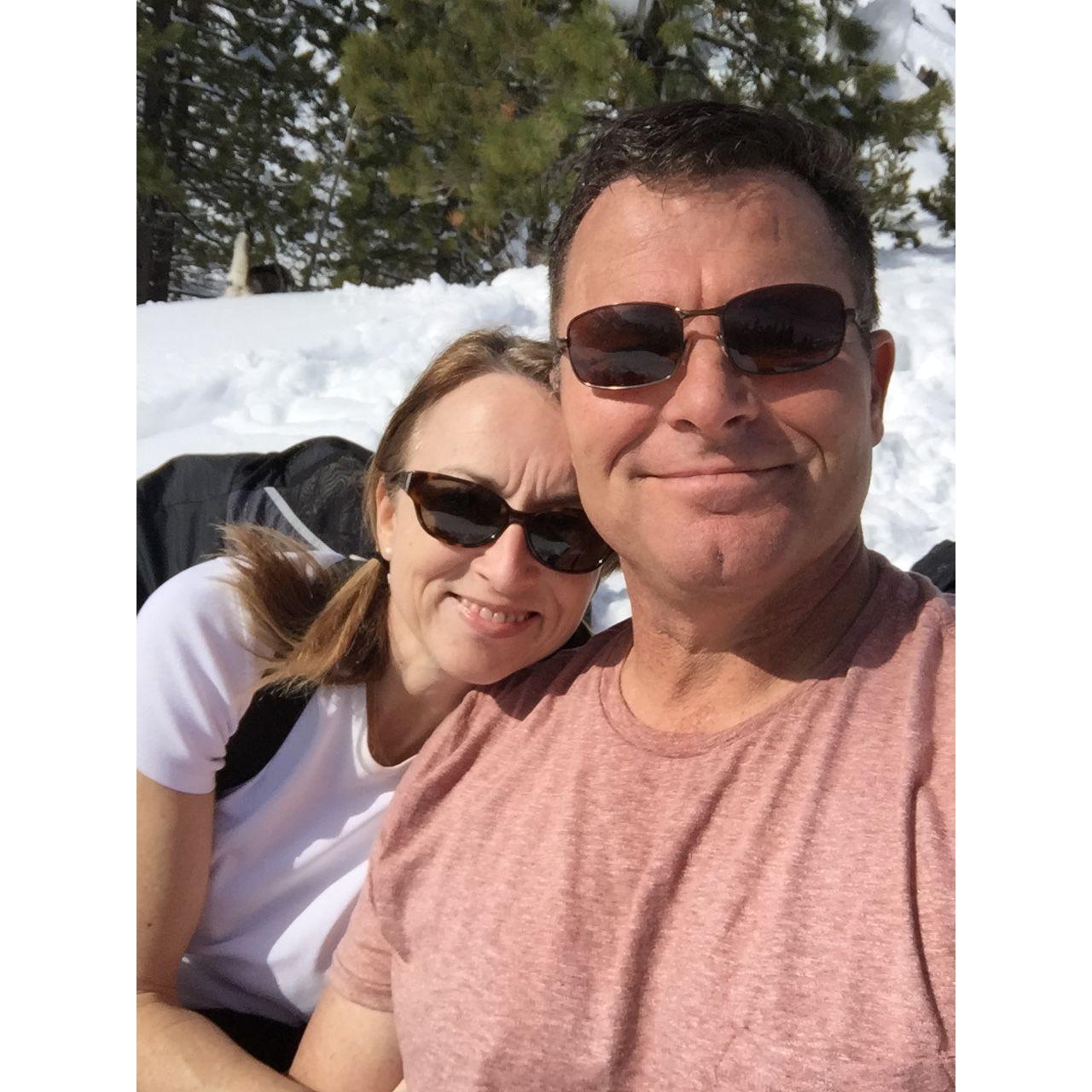 Winter of 2017: We went snowshoeing in the Donner Lake area. We packed a pic-nic and had steak sandwiches in the snow.