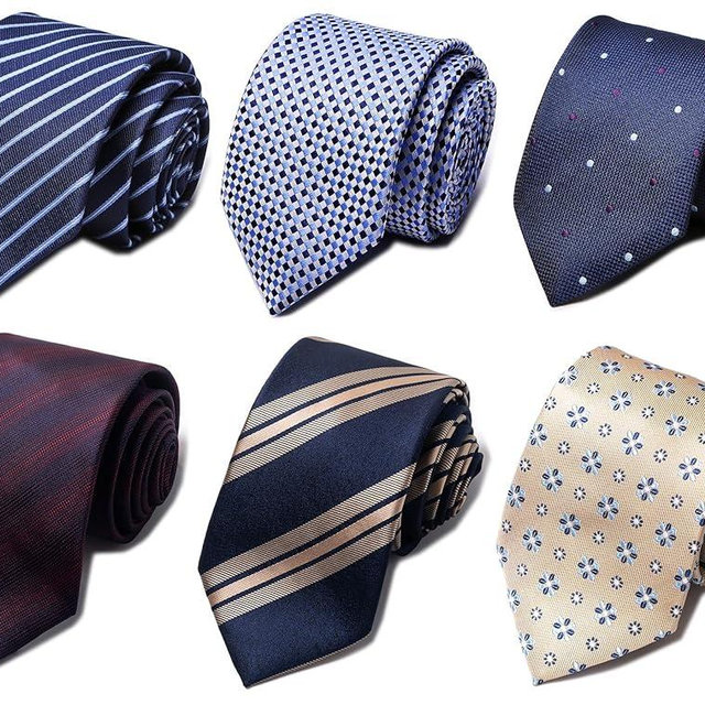 Passabin Tie For Men Necktie Woven Jacquard Neck Ties Set 6 PCS