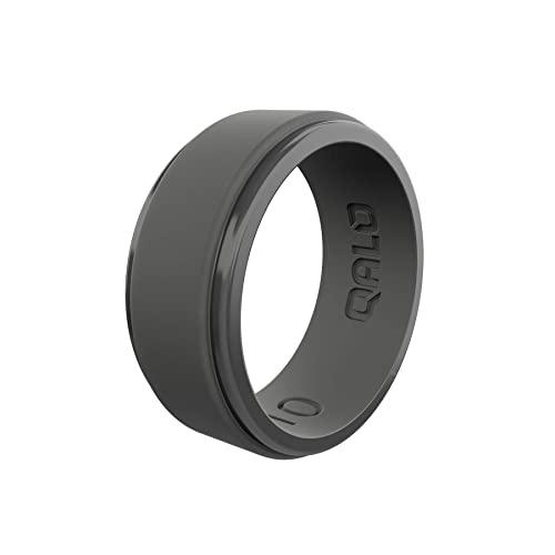 QALO Men's Polished Step Edge Ring Collection