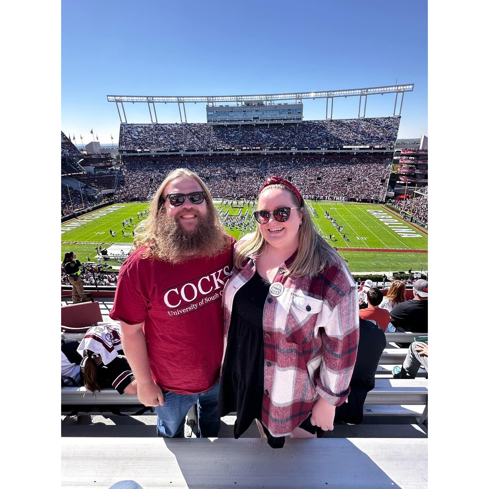 People say when you move to South Carolina you have to choose a football program. As a loyal Syracuse fan, you wouldn't catch me rooting for the Clemson Tigers. So South Carolina Gamecocks it is!