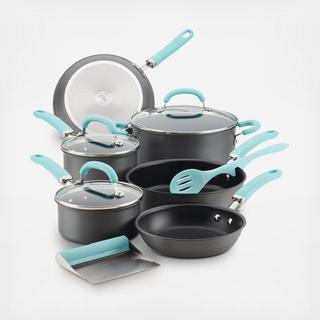 Create Delicious 11-Piece Hard-Anodized Aluminum Nonstick Cookware Set