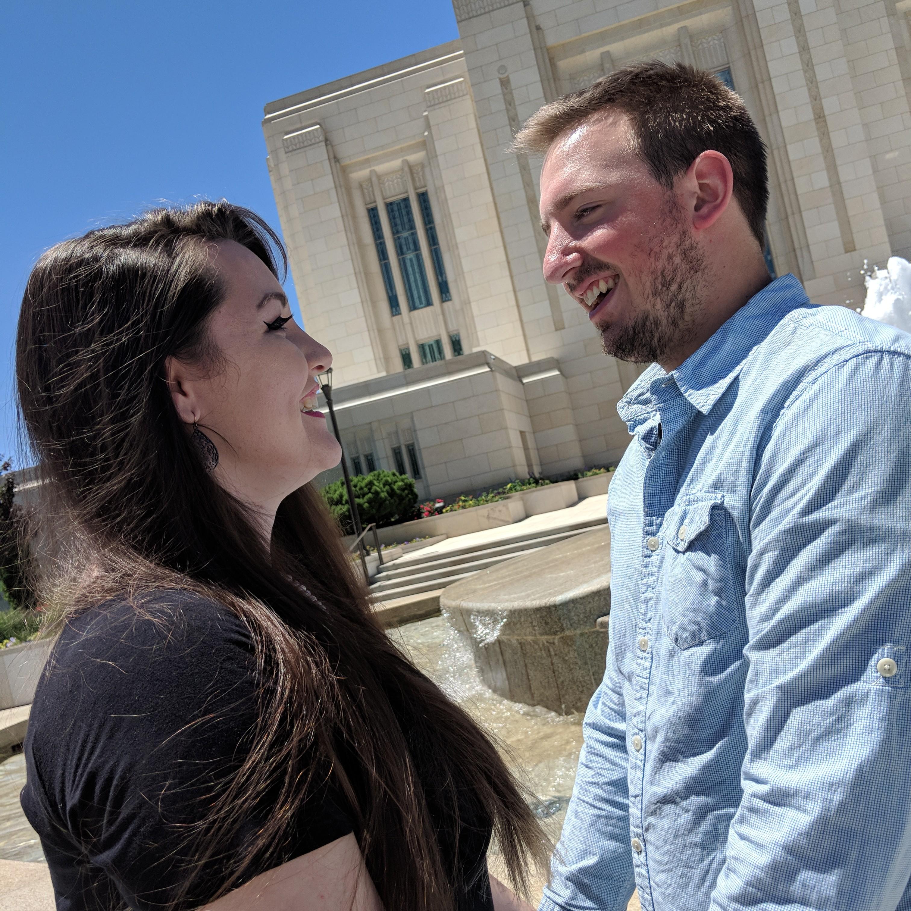 This picture was taken right after Michael proposed.