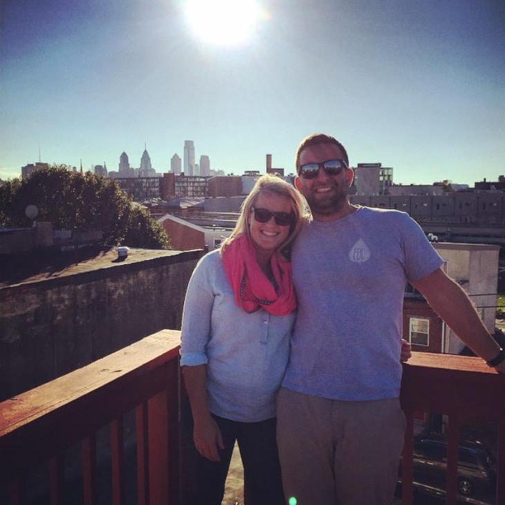 Philadelphia, PA
From the roof deck of our first place together in Philly