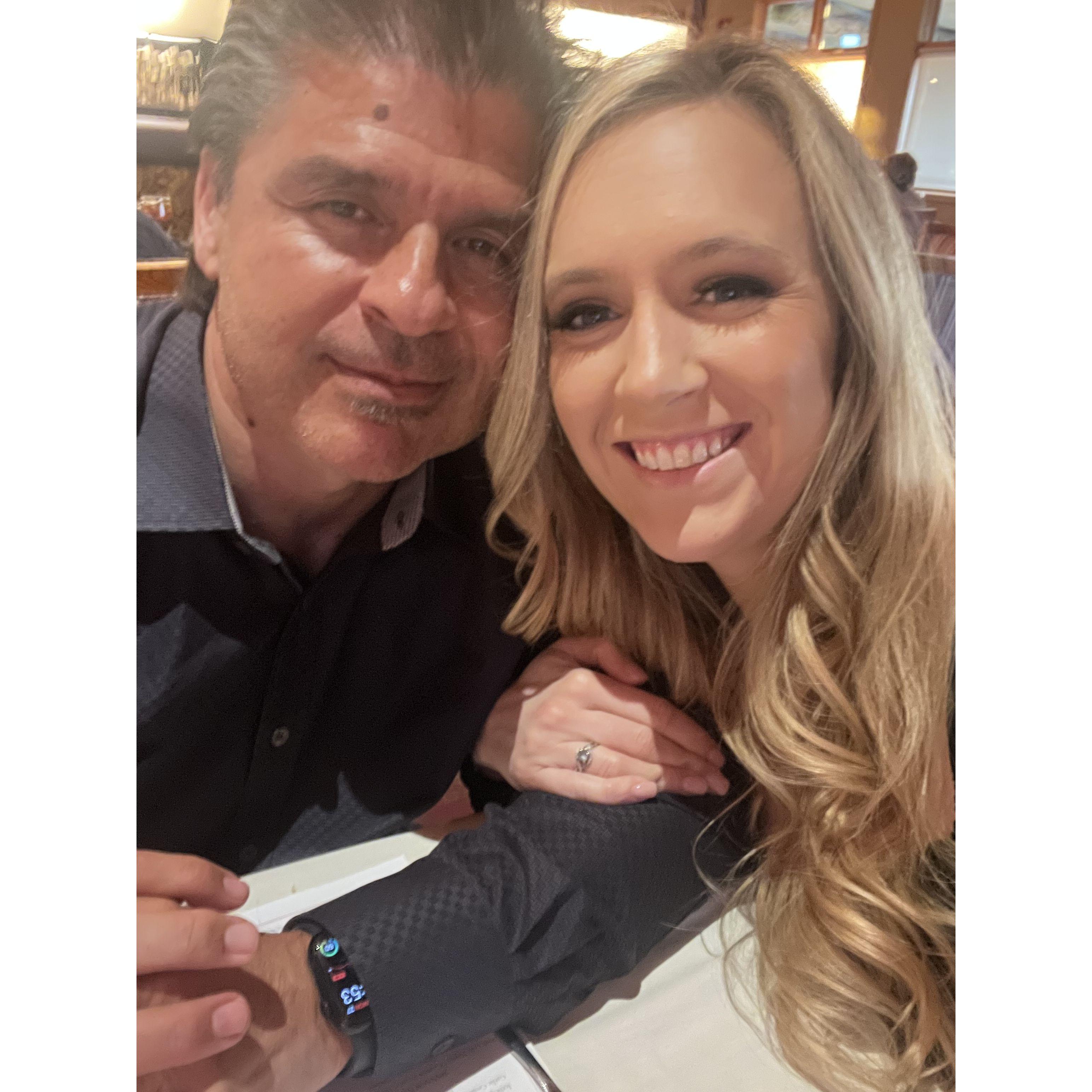 My 33rd birthday dinner...he had the ring in his pocket but didn't end up asking the question!
