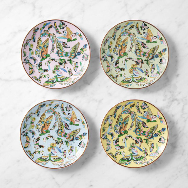 Papillon Mixed Appetizer Plates, Set of 4