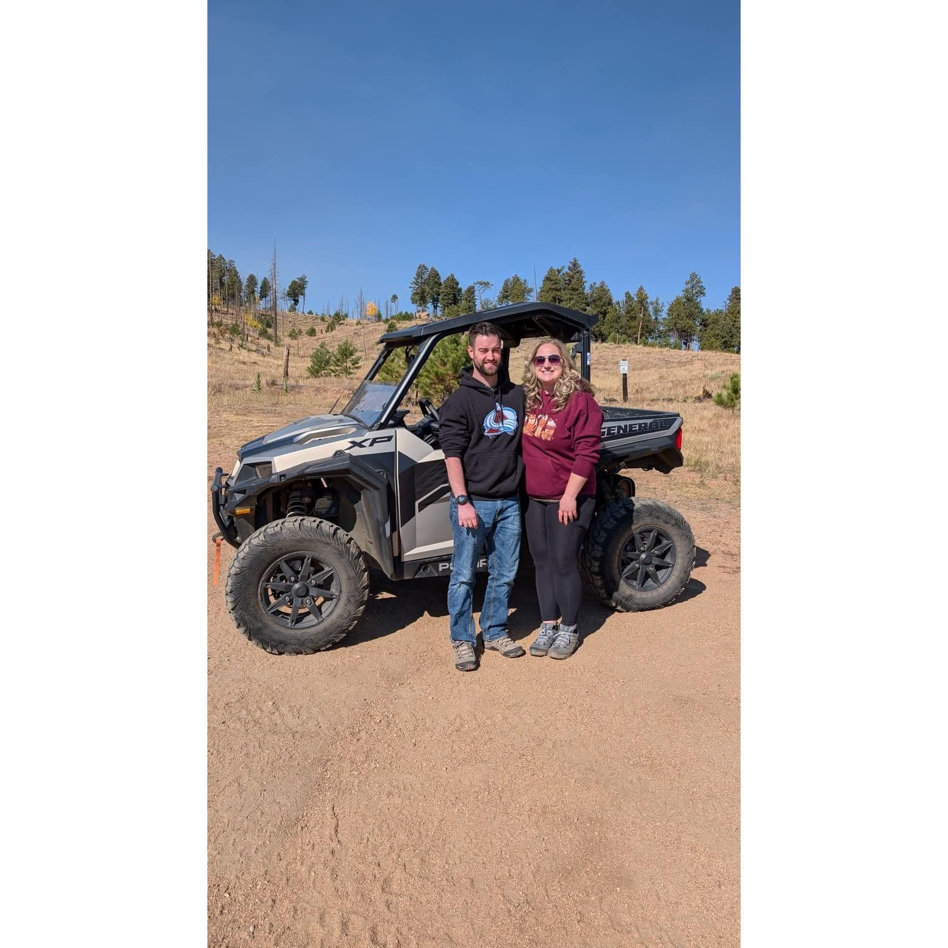Right before Frank proposed! We drove to the rock formation and had to climb up for the perfect view!!!