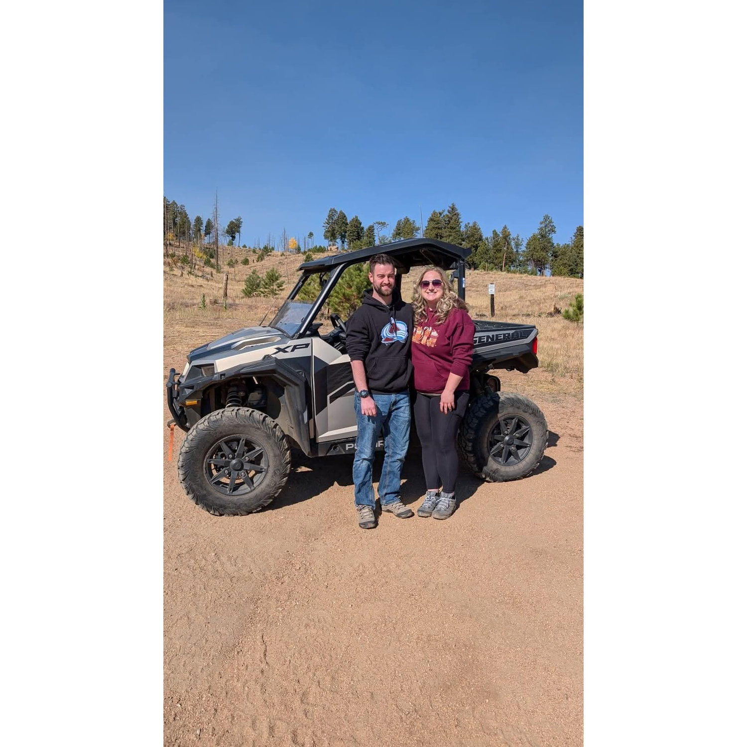 Right before Frank proposed! We drove to the rock formation and had to climb up for the perfect view!!!