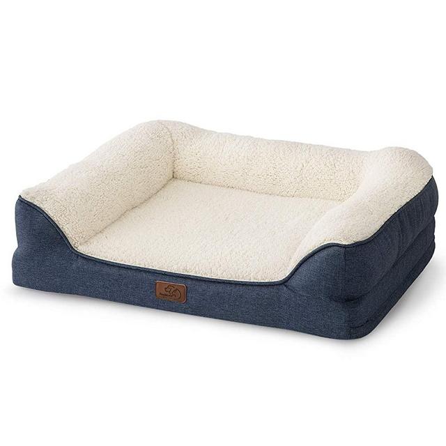 Bedsure 28”/36”/42” Orthopedic Pet Sofa Beds for Small, Medium, Large Dogs & Cats - Large Dog Beds - Memory Foam Couch Dog Bed with Removable Washable Cover - Bolster Dog Beds, Nonskid Bottom