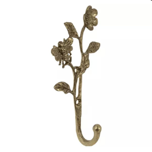 Gold Flower & Bee Metal Wall Hook | Hobby Lobby | 2501278