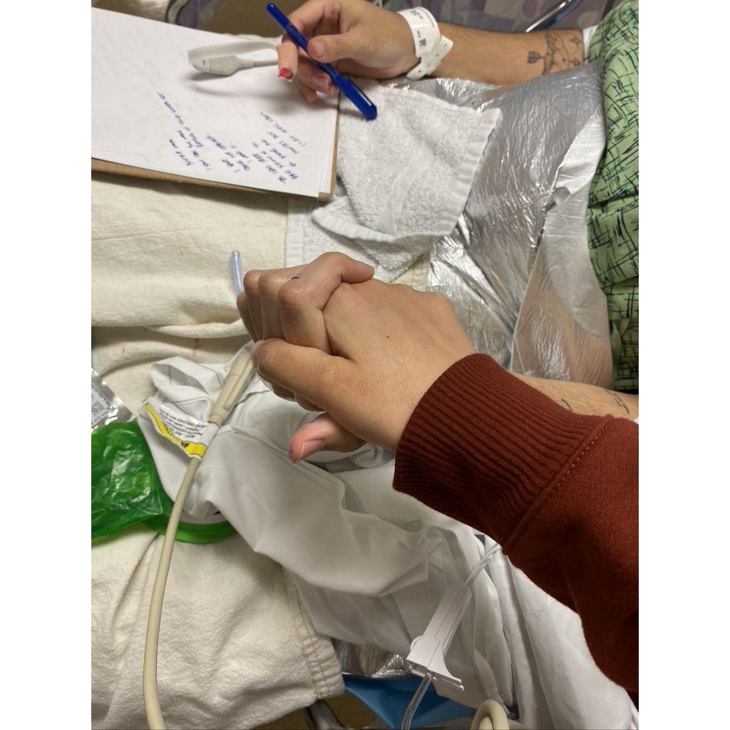 This was the hardest day of my life. Seeing my sweet boy undergo double jaw surgery. "In sickness and health" was a big part of our dating relationship. God is good. P.S. his jaw is looking amazing!